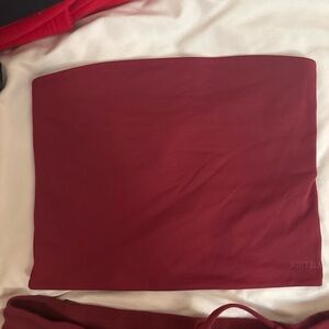 Aritzia Deep Wine Strapless Tube Top
